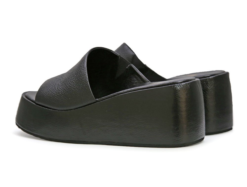 Sandalia en cuero negro - Imagen 3