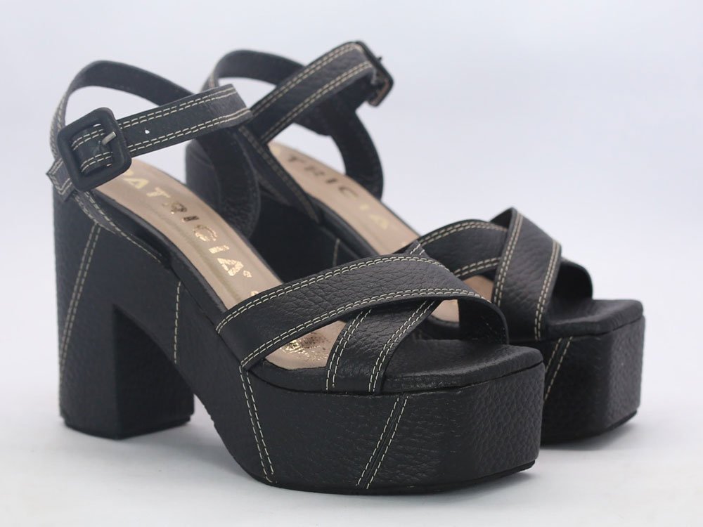 Alternative view of Sandalia en cuero DPJ297