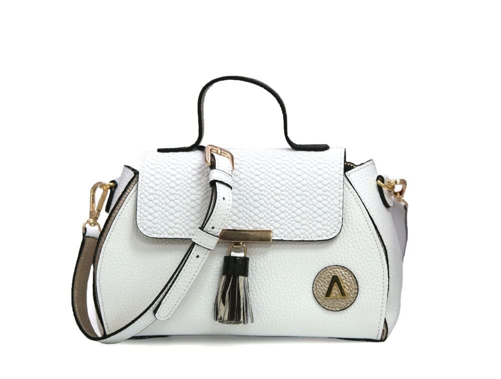 Bolso en cuero blanco