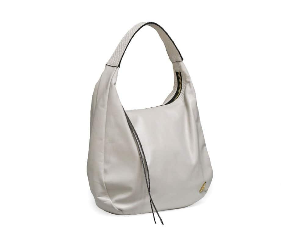 Alternative view of Bolso en cuero blanco