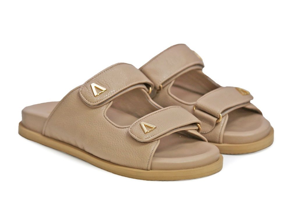 Alternative view of Sandalia en cuero pardo