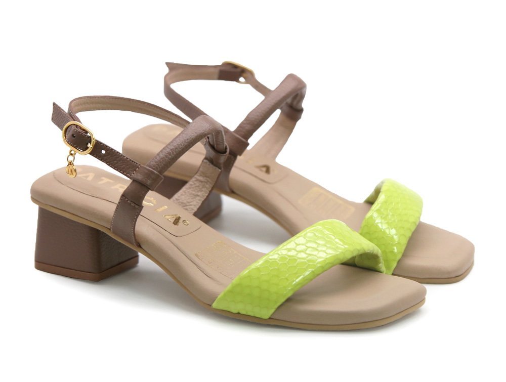 Alternative view of Sandalia en cuero cafe