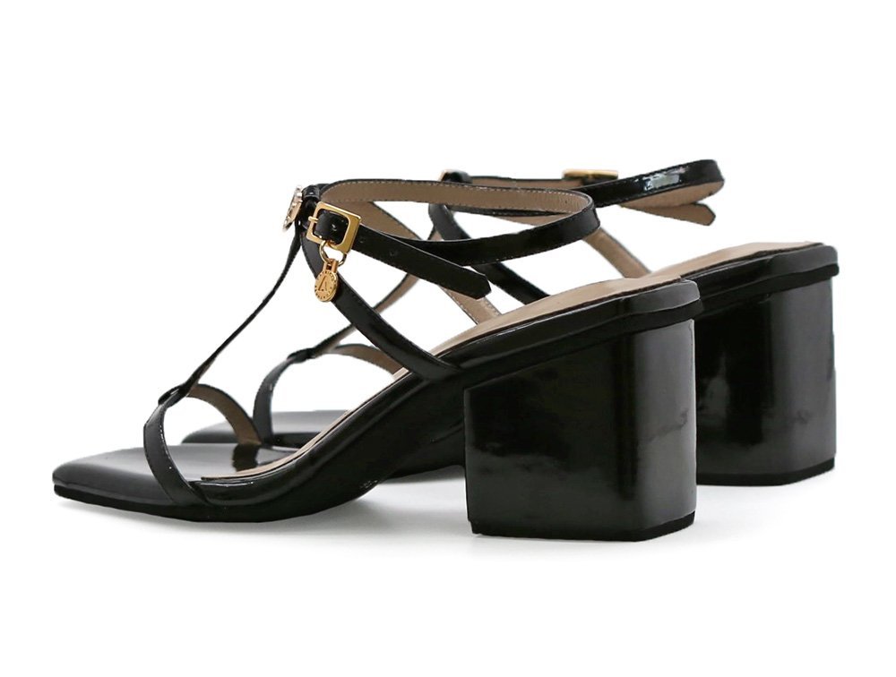 Sandalia en cuero negro - Imagen 3