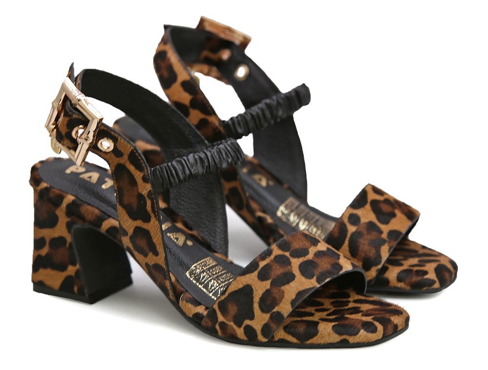 Alternative view of Sandalia en cuero print