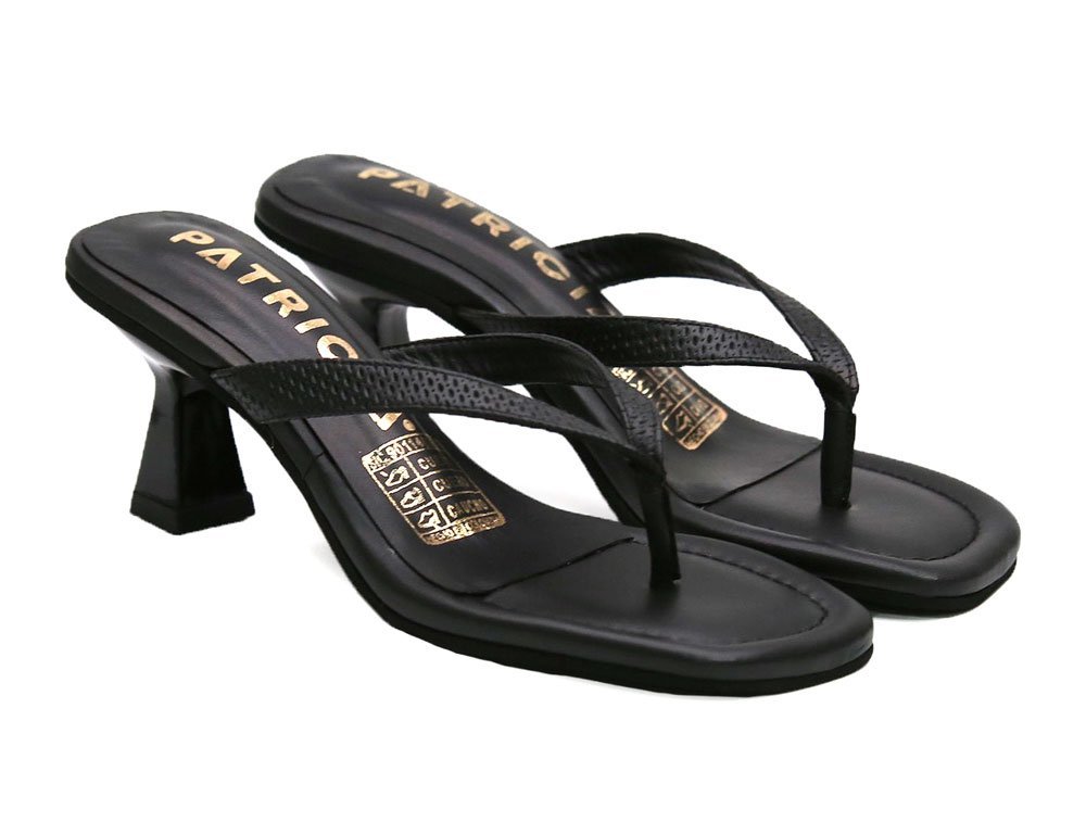 Alternative view of Sandalia en cuero negro