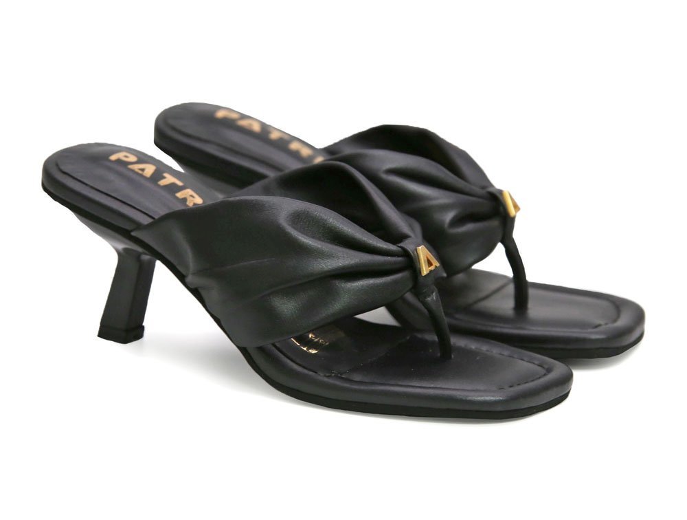 Alternative view of Sandalia en cuero negro