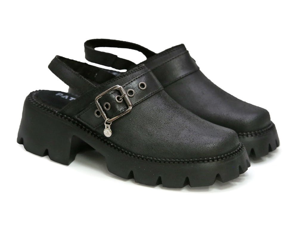 Alternative view of Zueco en cuero negro