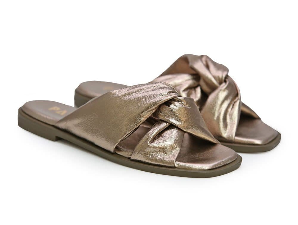 Alternative view of Sandalia en cuero luna