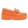 Mocasín en cuero naranja