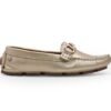 Mocasín en cuero oro