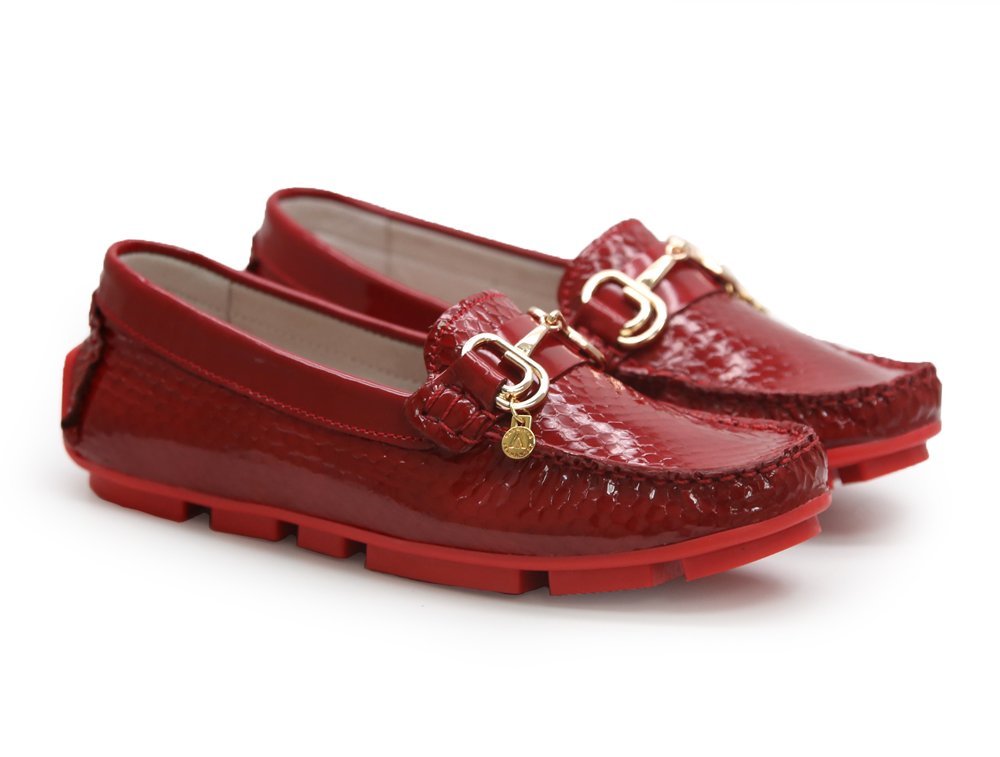 Mocasin en cuero rojo - Imagen 2