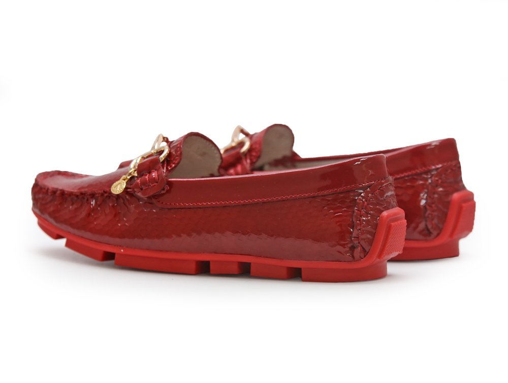 Mocasin en cuero rojo - Imagen 3