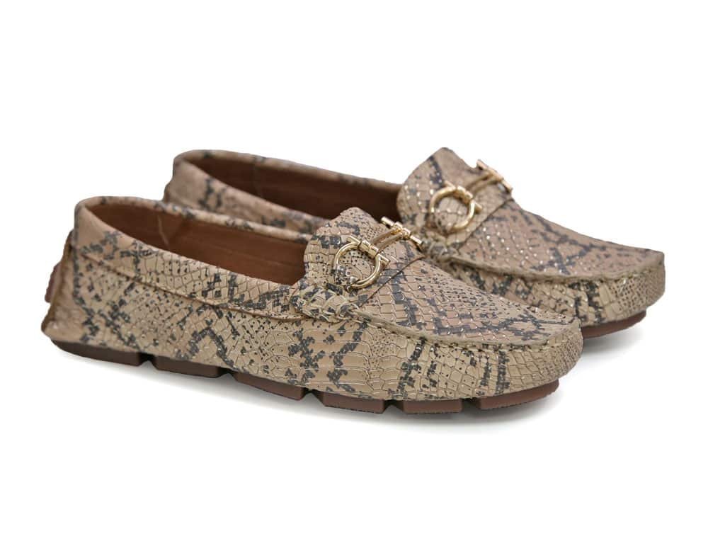 Alternative view of Mocasín en cuero pardo