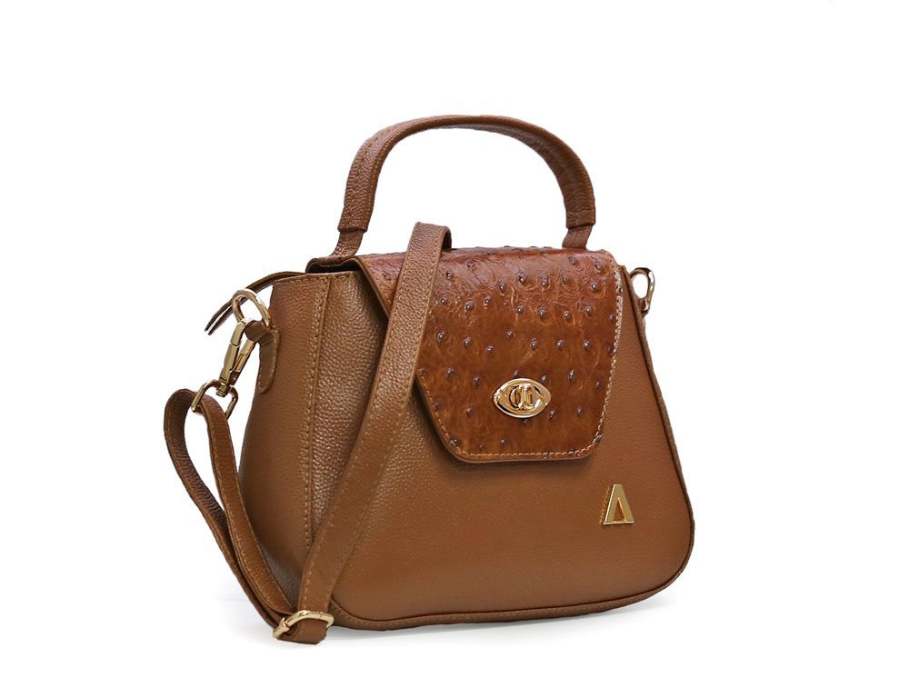 Alternative view of Bolso en cuero miel