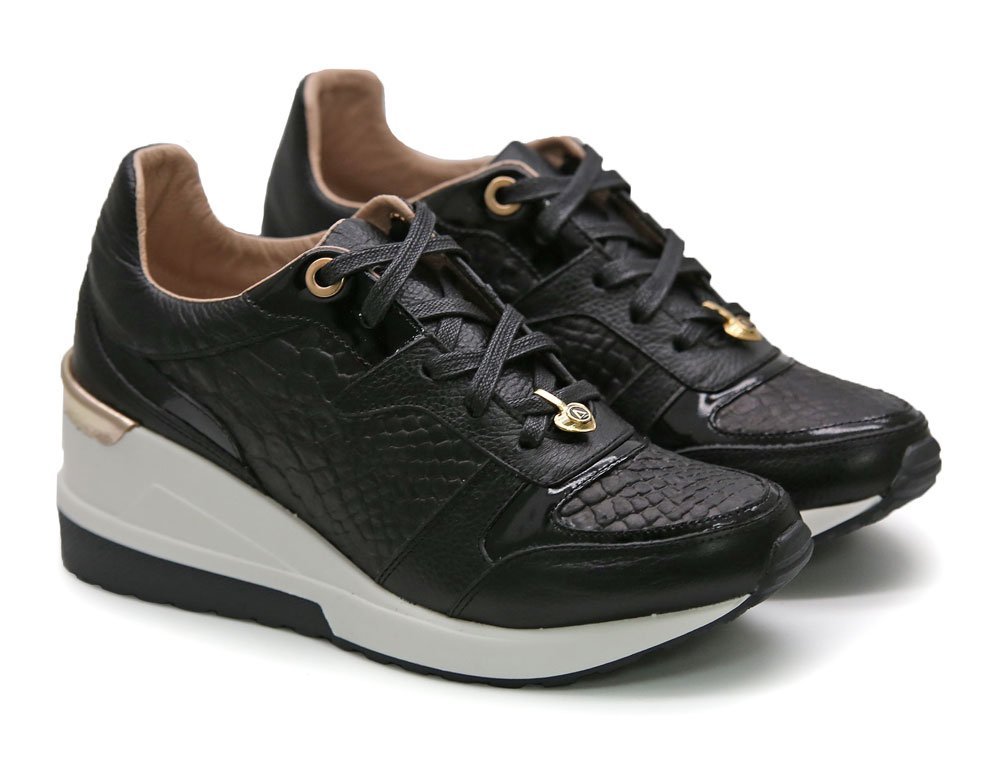 Alternative view of Tenis en cuero negro