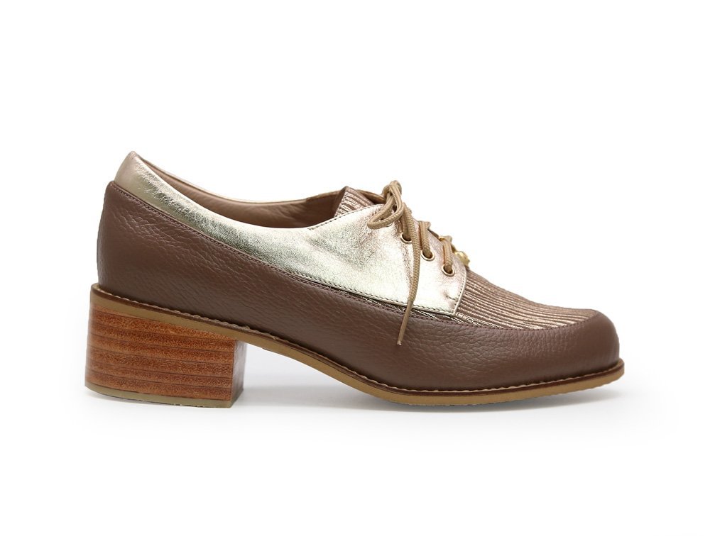 Bolichero en cuero cafe