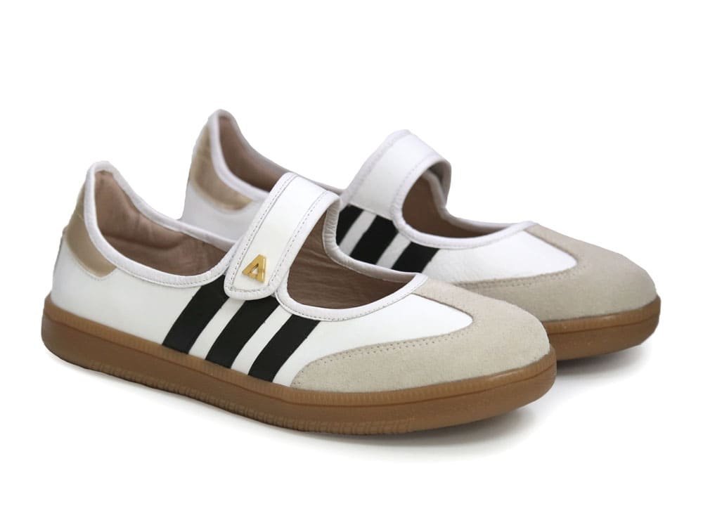 Alternative view of Tenis en cuero blanco