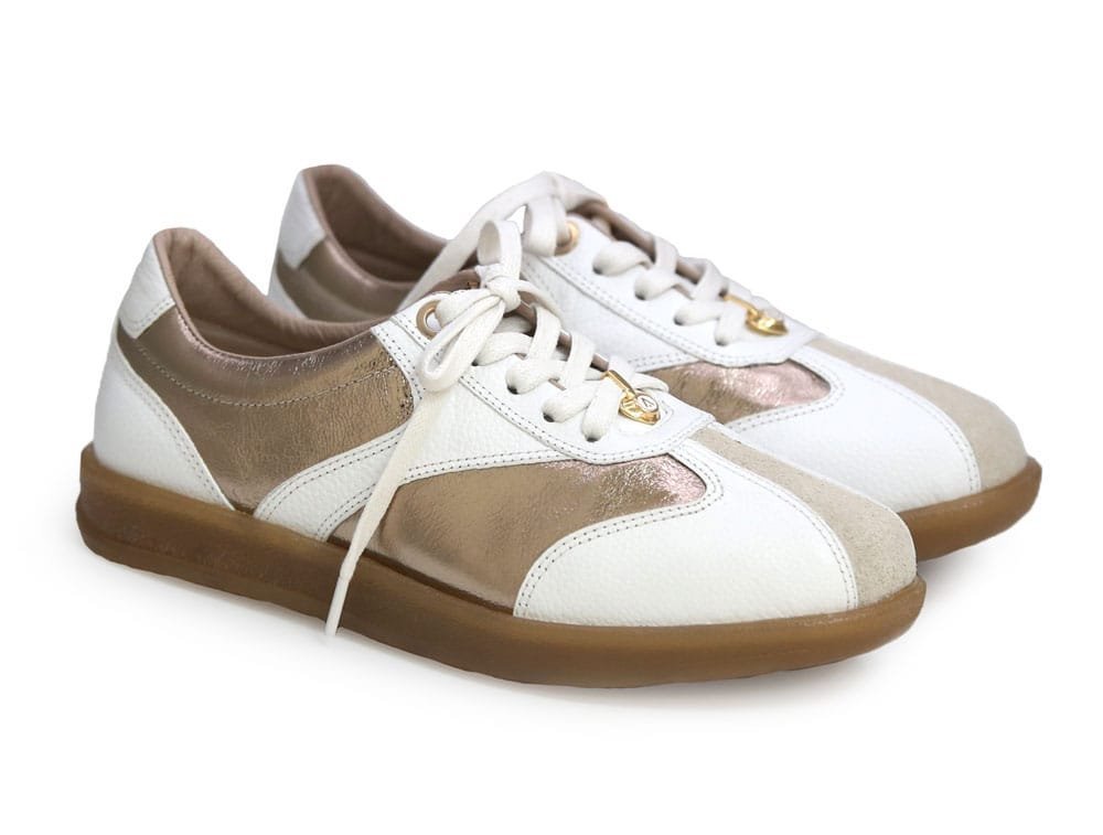 Alternative view of Tenis en cuero blanco