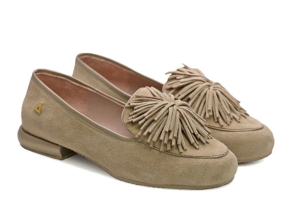 Alternative view of Baleta en cuero capuchino