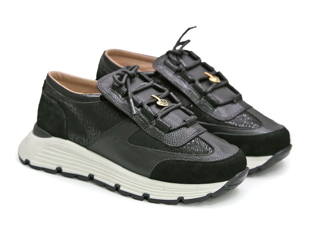 Alternative view of Tenis en cuero negro