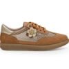 Tenis en cuero miel