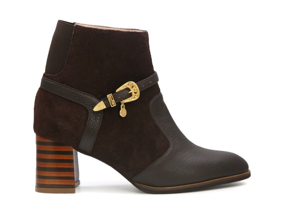 Botin en cuero cafe