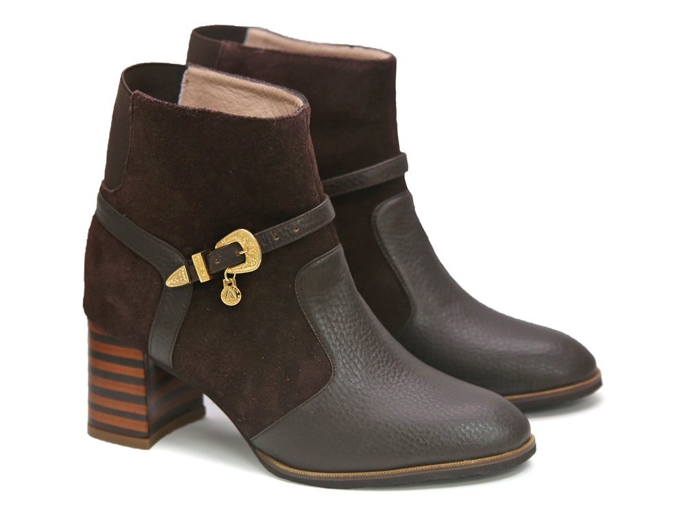 Alternative view of Botin en cuero cafe