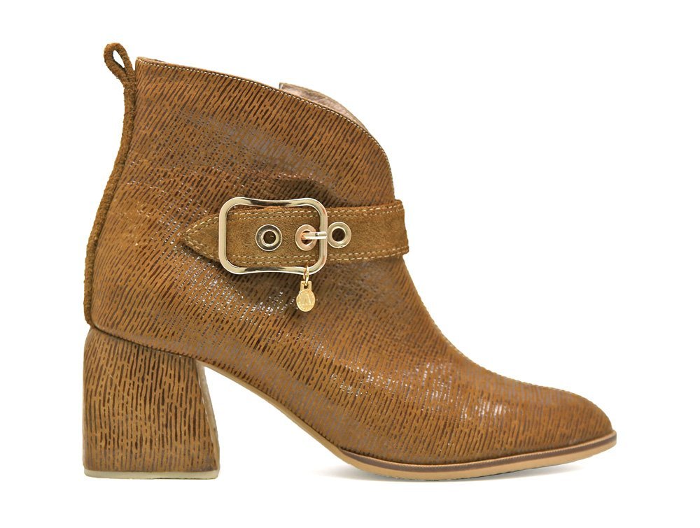 Botin en cuero olivo