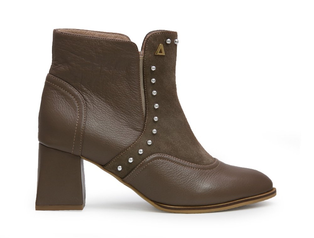 Botin en cuero cafe