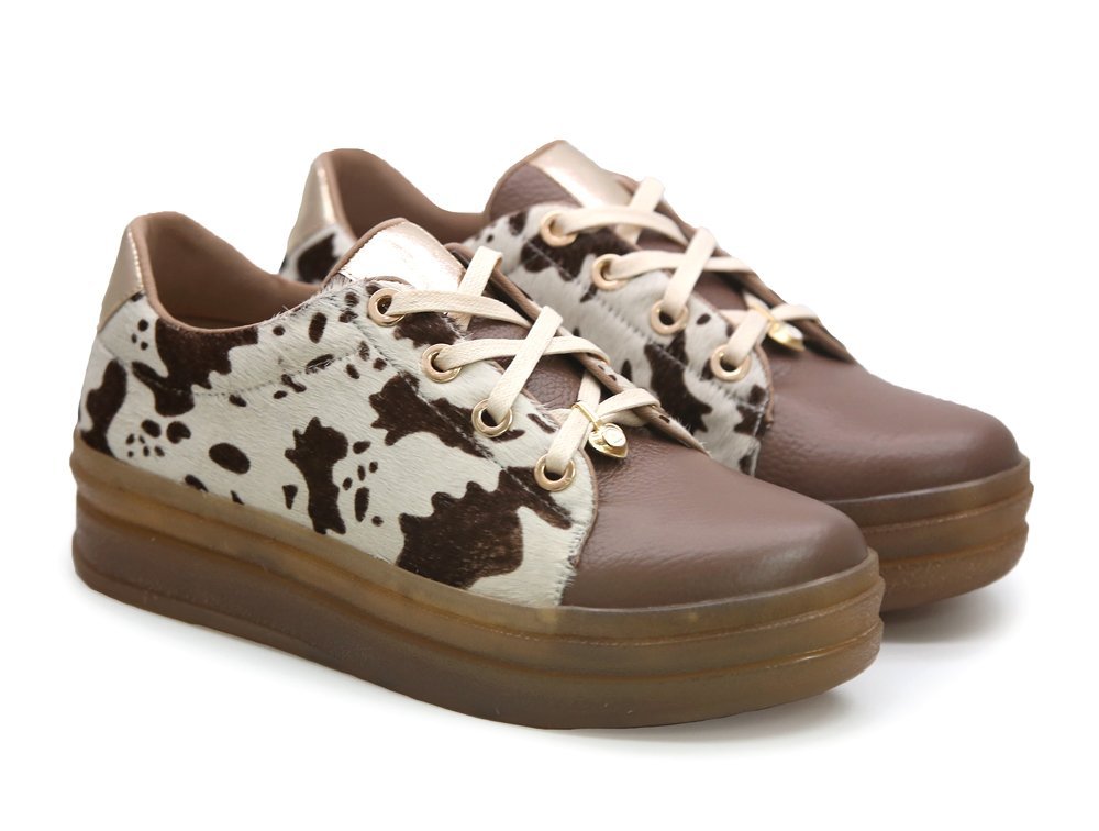 Alternative view of Tenis en cuero mocca