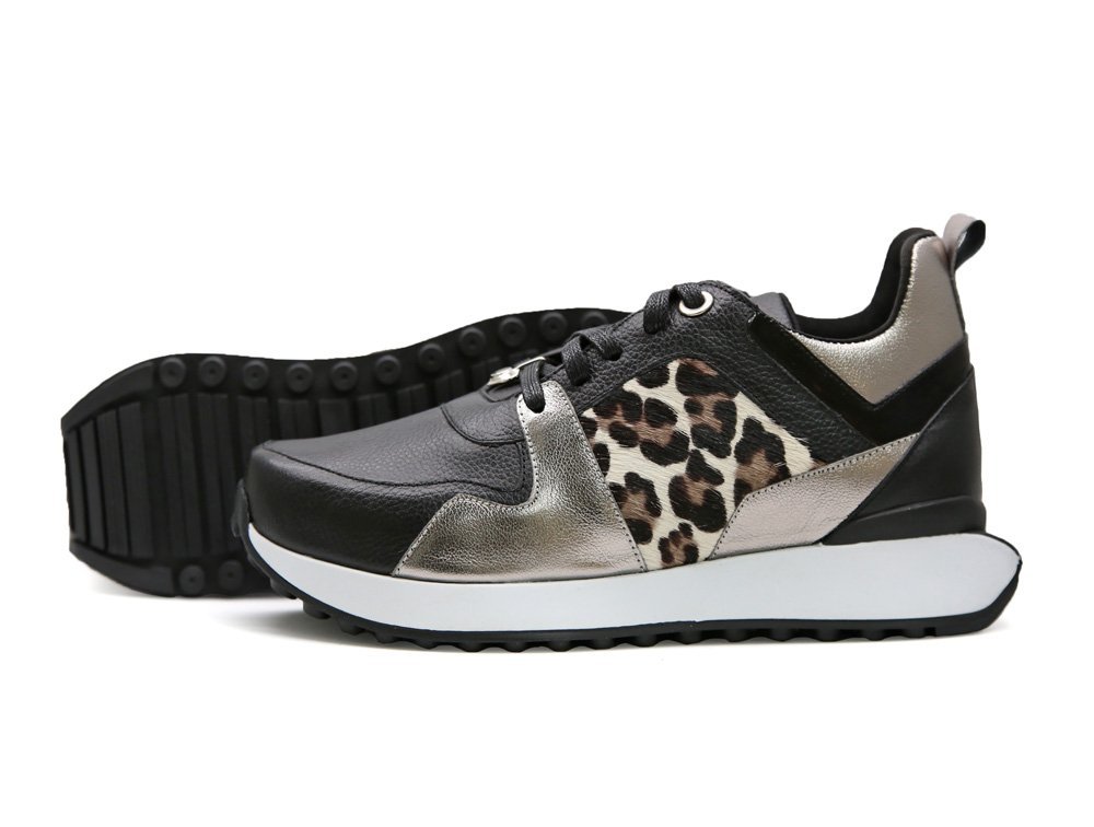 Tenis en cuero negro - Imagen 3
