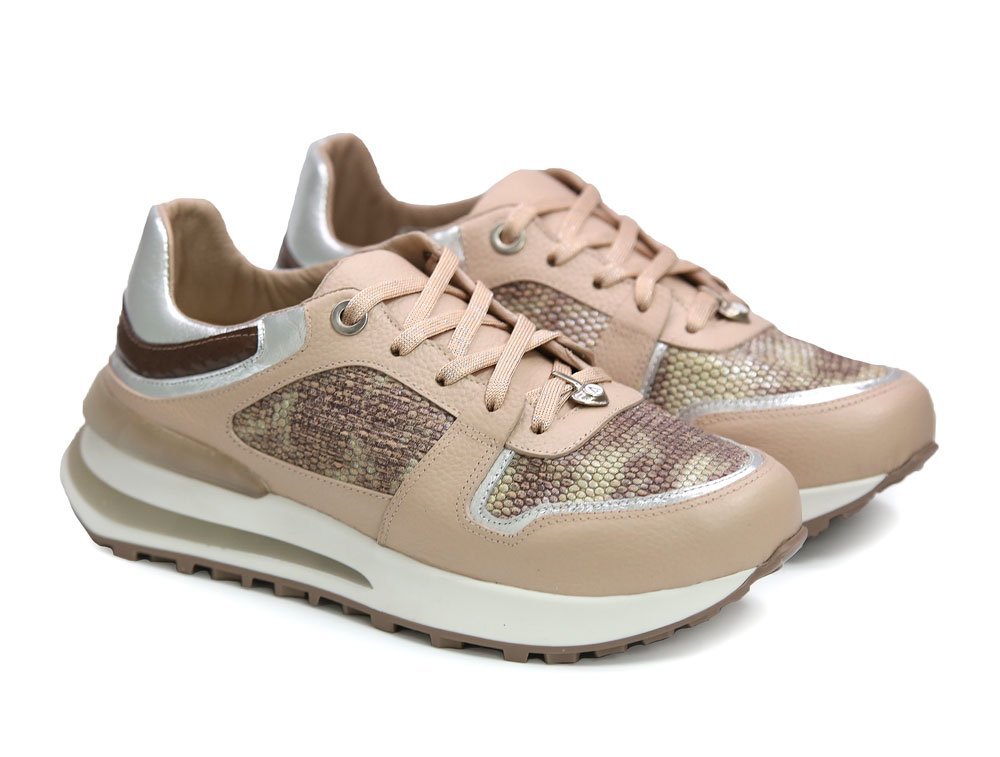 Alternative view of Tenis en cuero nude