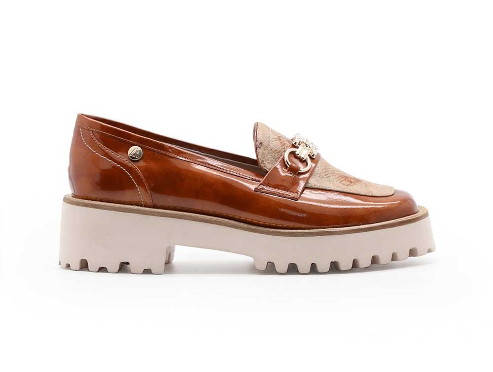 Bolichero en cuero cafe