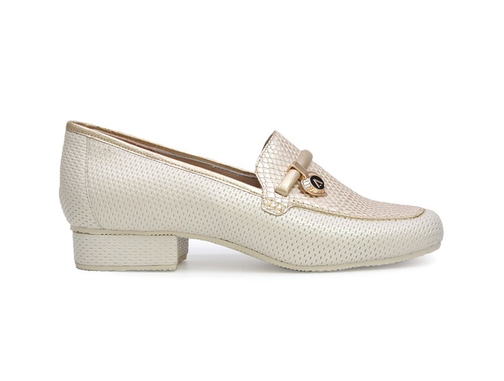 Baleta en cuero white