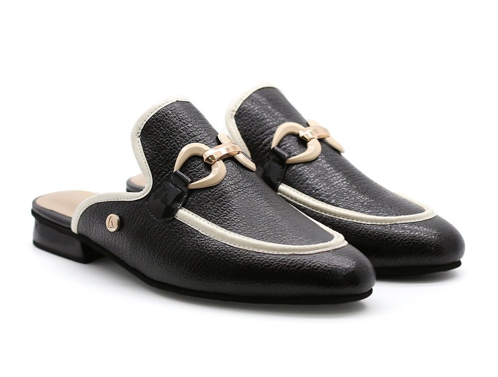 Alternative view of Zueco en cuero negro