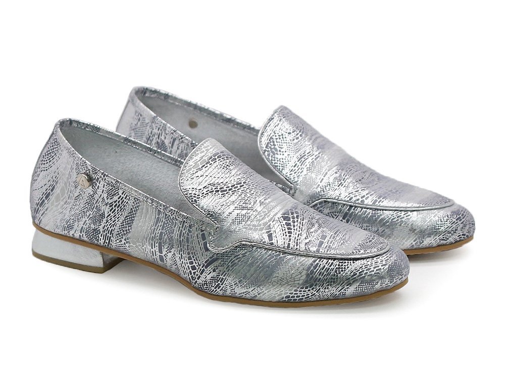 Alternative view of Baleta en cuero plata