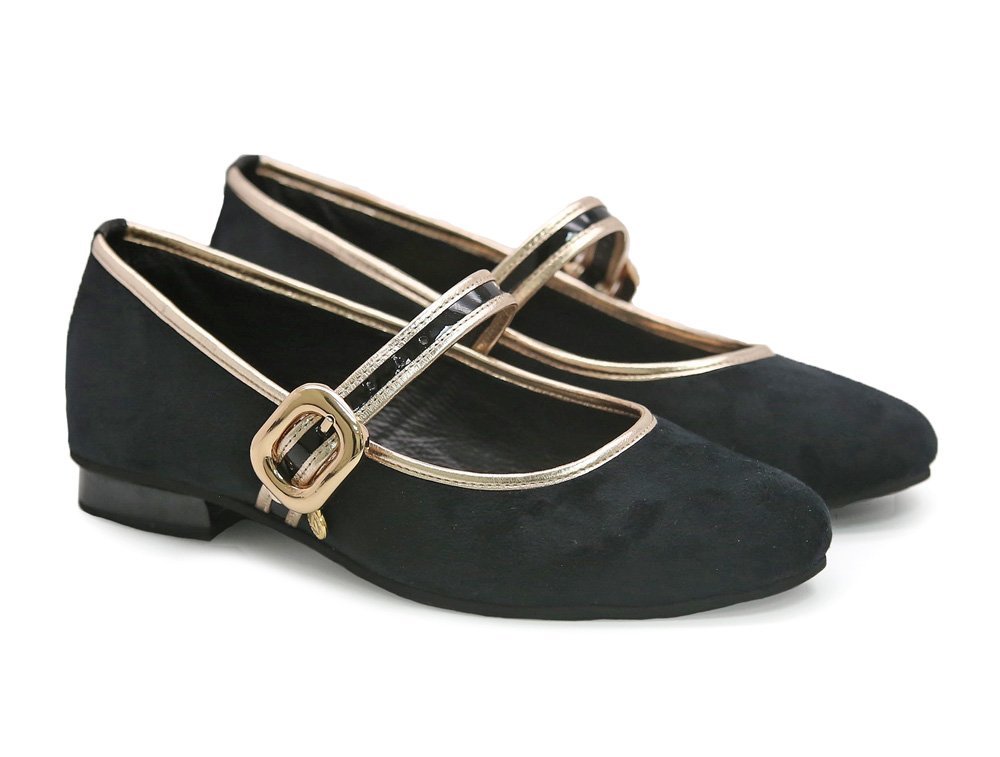 Alternative view of Baleta en cuero negro