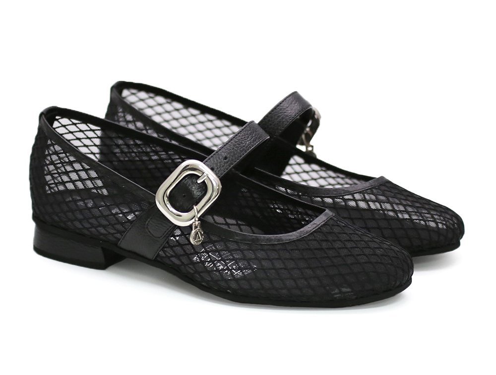 Alternative view of Baleta en cuero negro