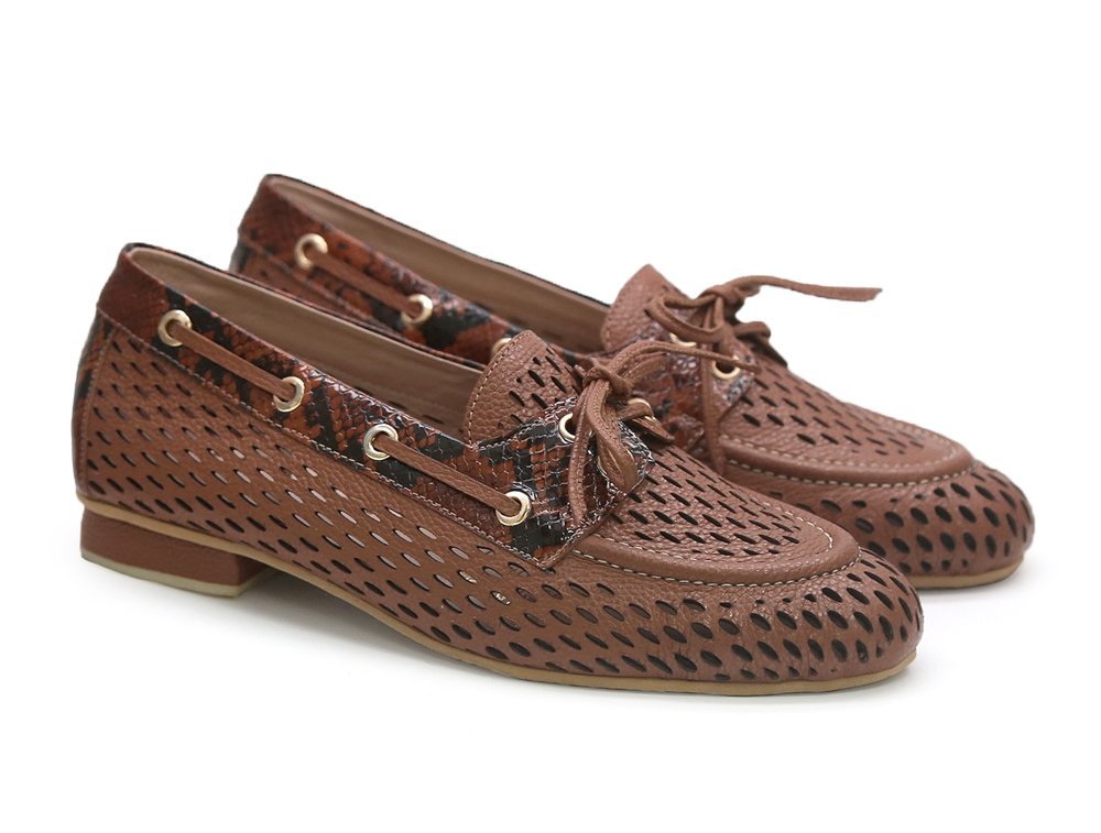 Alternative view of Baleta en cuero coñac