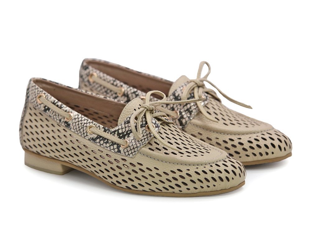 Alternative view of Baleta en cuero sand