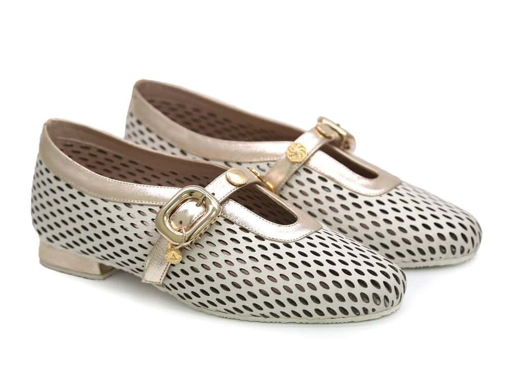 Alternative view of Baleta en cuero duna