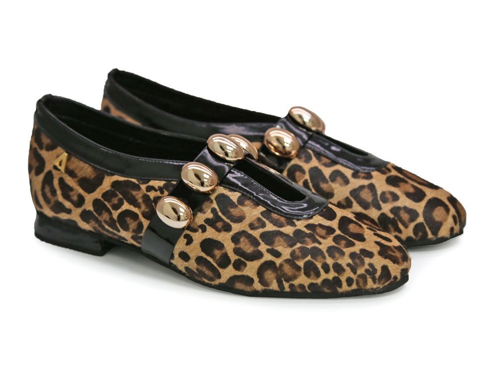 Alternative view of Baleta en cuero negro