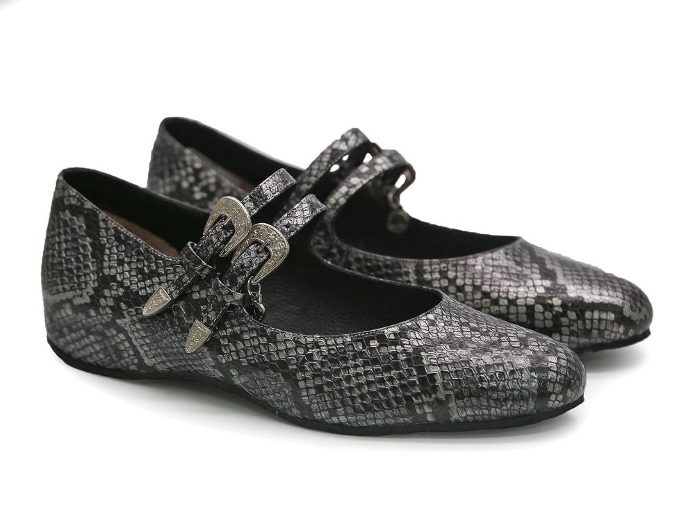 Alternative view of Baleta en cuero negro