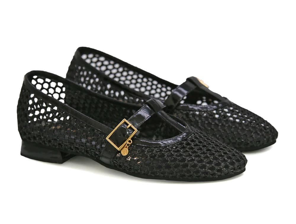 Alternative view of Baleta en cuero negro