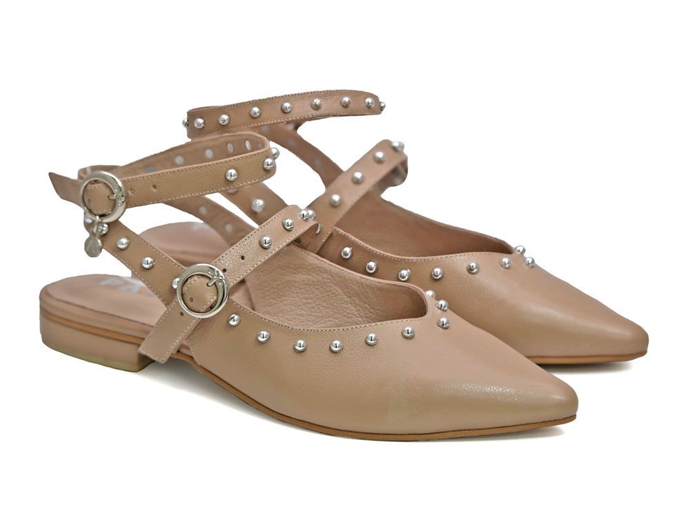 Alternative view of Baleta en cuero natural