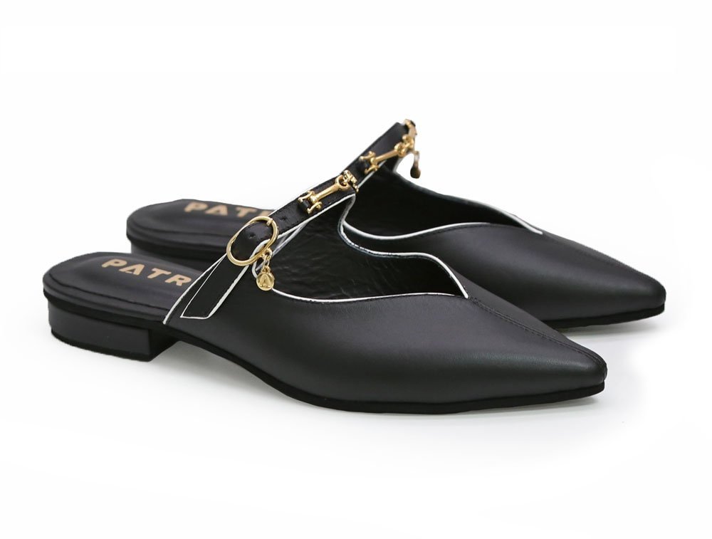 Alternative view of Zueco en cuero negro