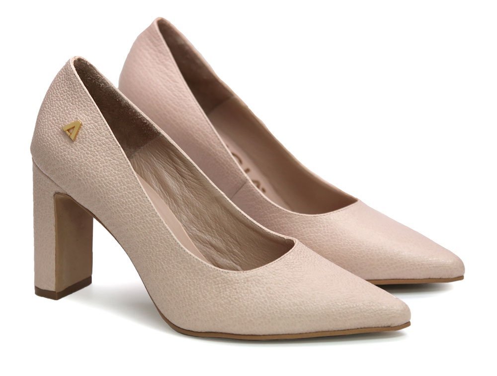 Alternative view of Zapatilla en cuero nude