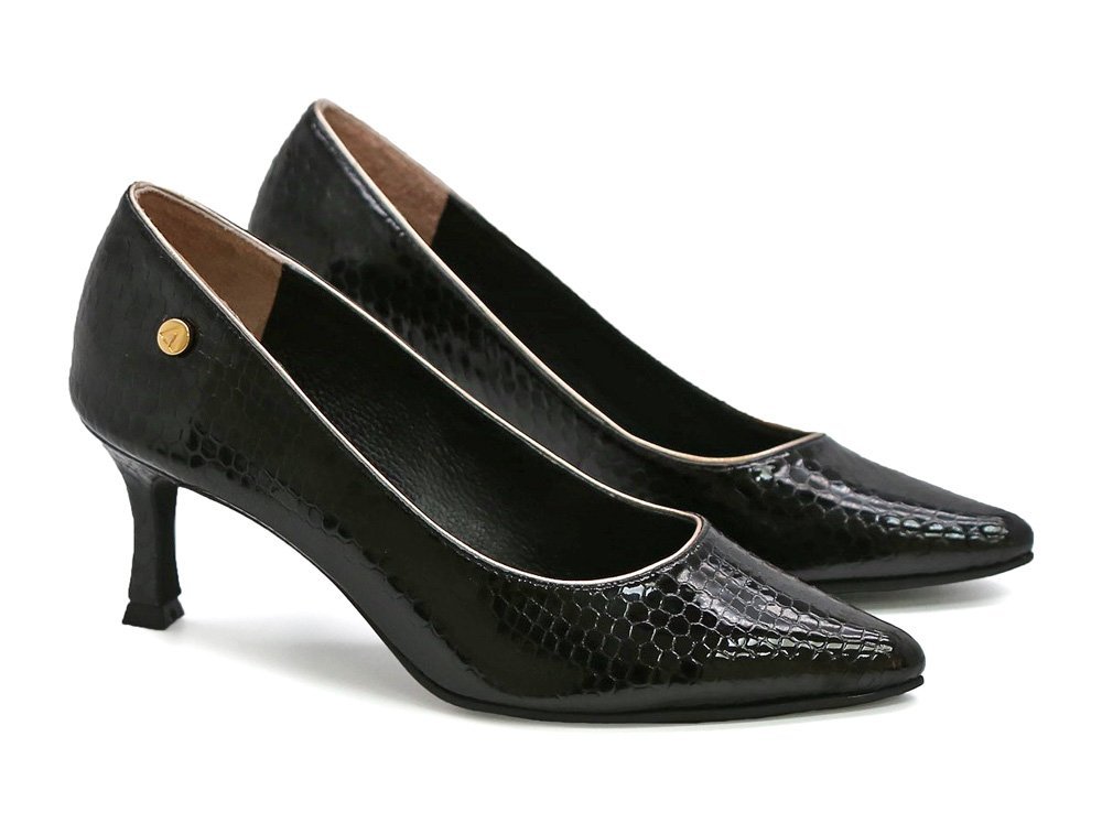 Alternative view of Zapatilla en cuero negro