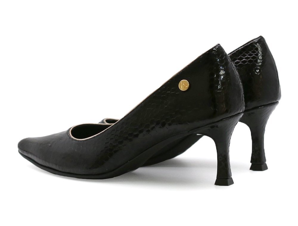 Zapatilla en cuero negro - Imagen 3