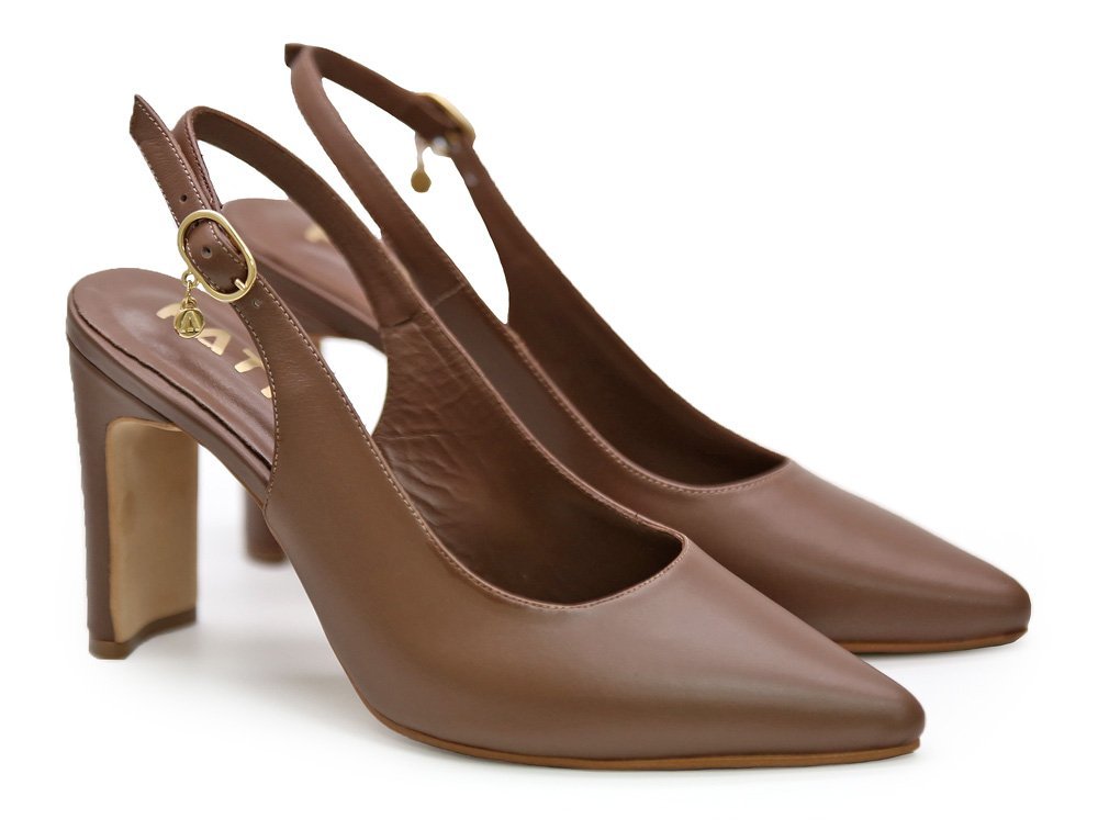 Alternative view of Zapatilla de tacon en cuero